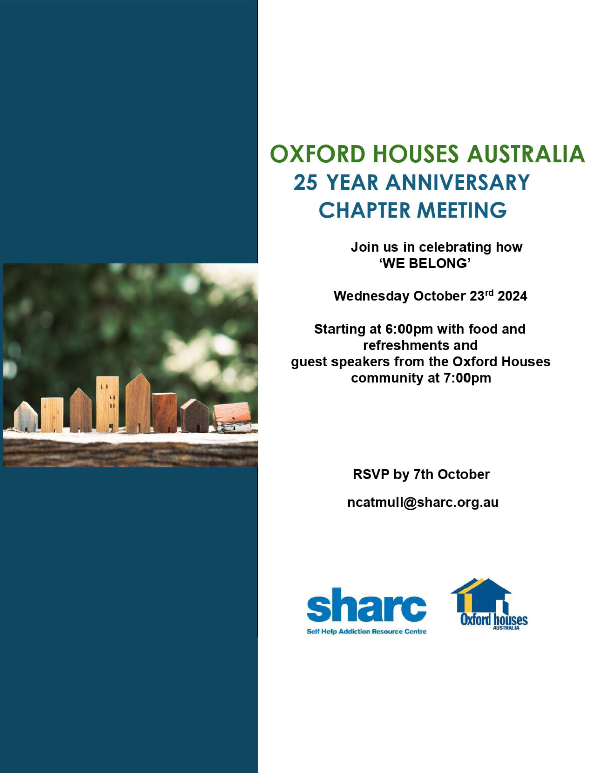 Oxford Houses Australia 25th Anniversary SHARC Self Help Addiction